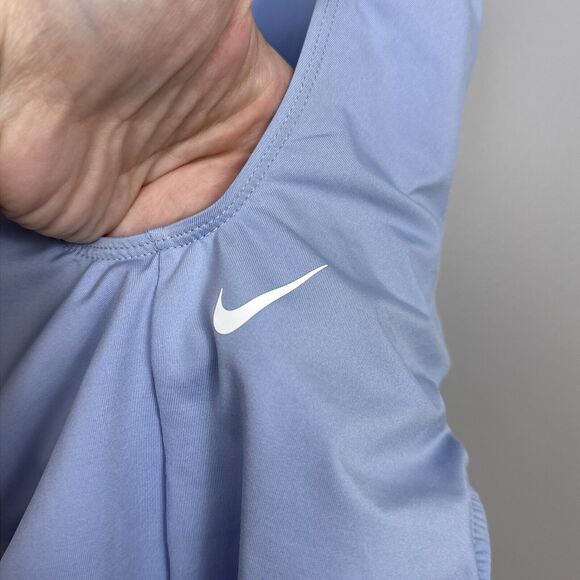 Nike Have a Nike Day Women's Small U Back One Piece Swimsuit Blue Happy Face - Picture 4 of 7